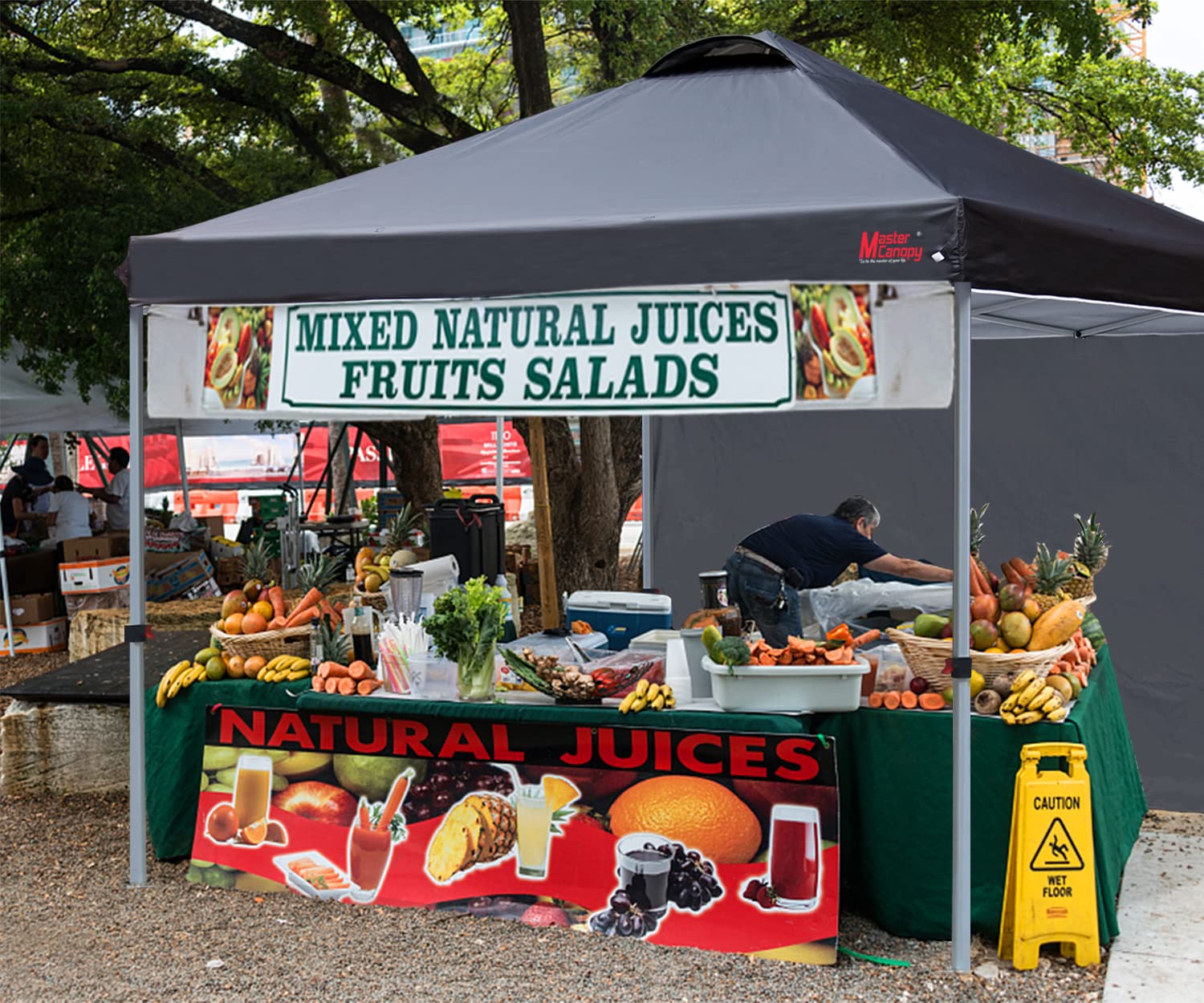 MASTERCANOPY Durable Pop-up Canopy Tent with 1 Sidewall